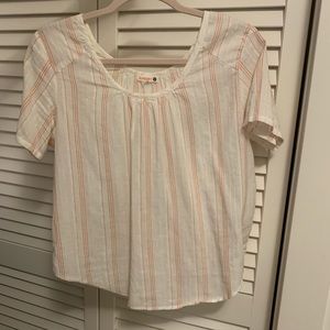 Sundry Pink and Cream Striped Blouse Size 0